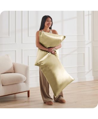 Mulberry Silk Zipper-Closure Pillowcase, Queen