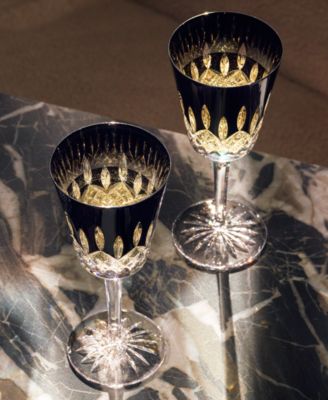 Lismore Black Medium Goblet 11.5 oz, Set of 2