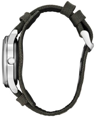 Eco-Drive Men's Marvel Captain America Forever Gray Fabric Strap Watch 40mm