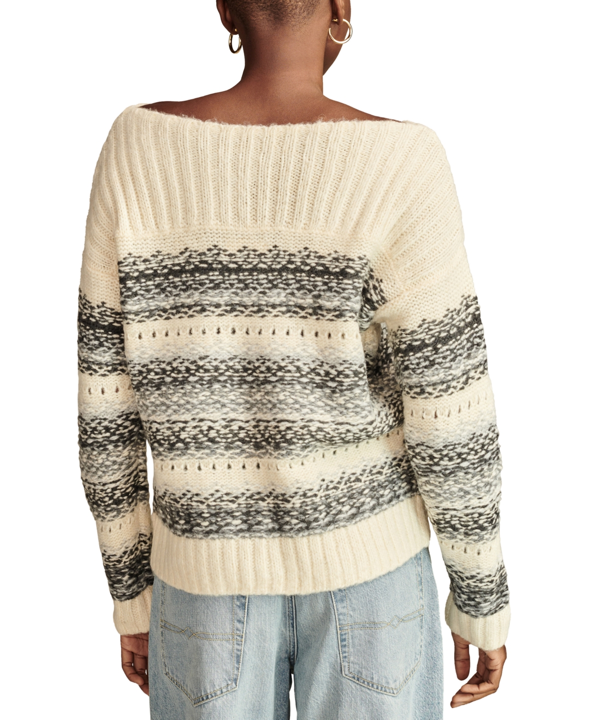 LUCKY BRAND WOMEN'S FAIR ISLE BOATNECK SWEATER 