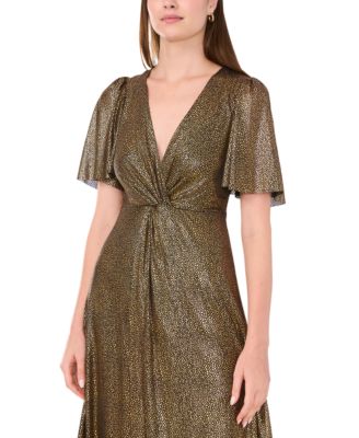 msk gold dress AZELMA MAXI DRESS