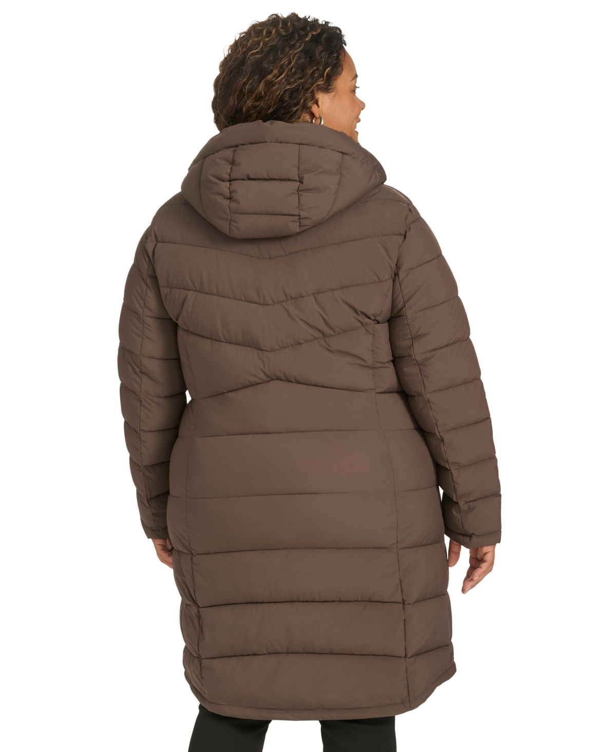 Calvin Klein Plus Size Hooded Zip-Front Puffer Coat