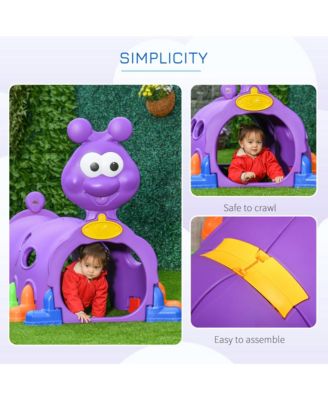 Caterpillar Climbing Tunnel for Kids Climb-N-Crawl Toy Indoor & Outdoor Toddler Play Structure for 3-6 Years Old, Purple
