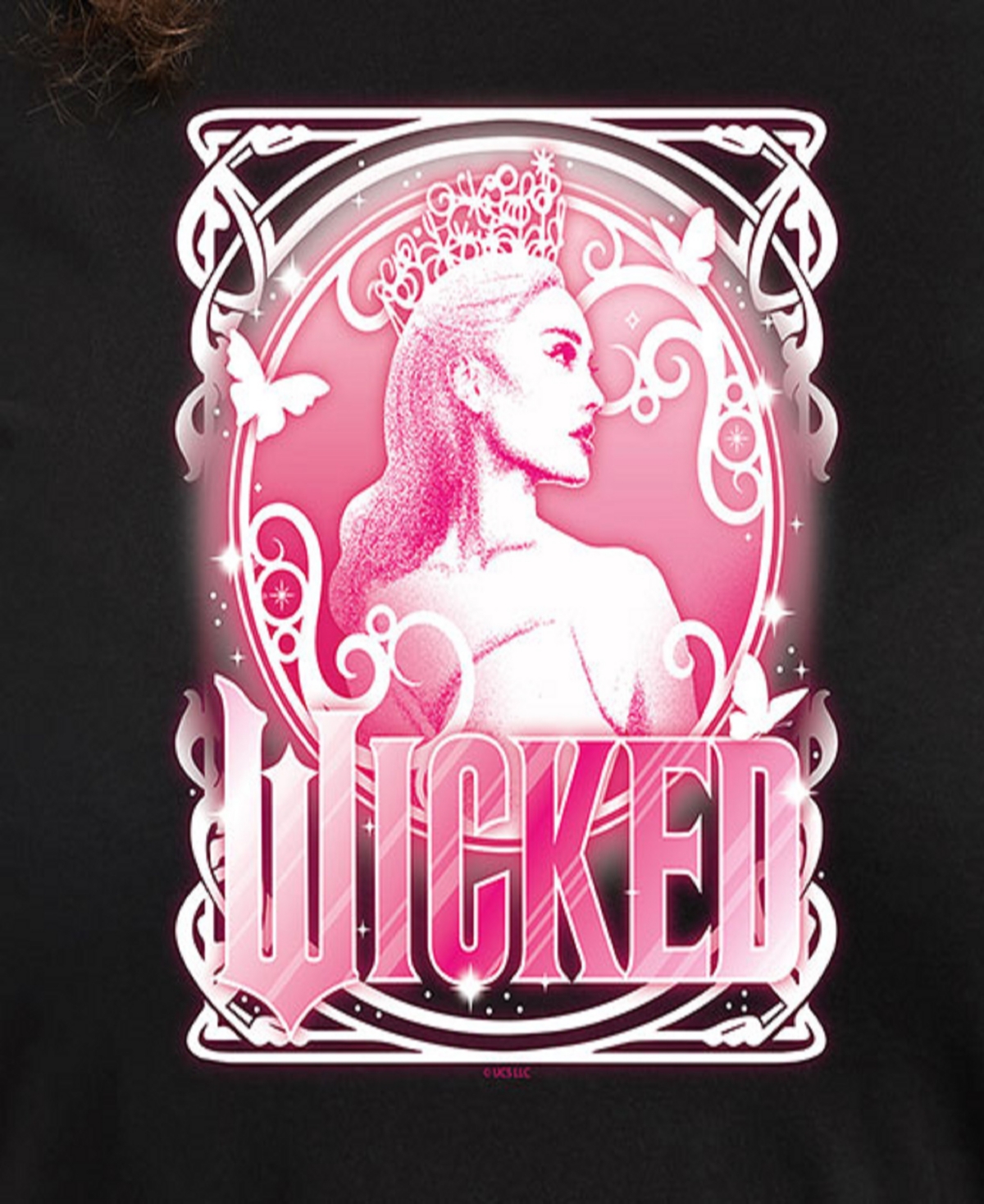 Hybrid Apparel Plus Size Wicked Glinda Graphic Pullover T-shirt In Black