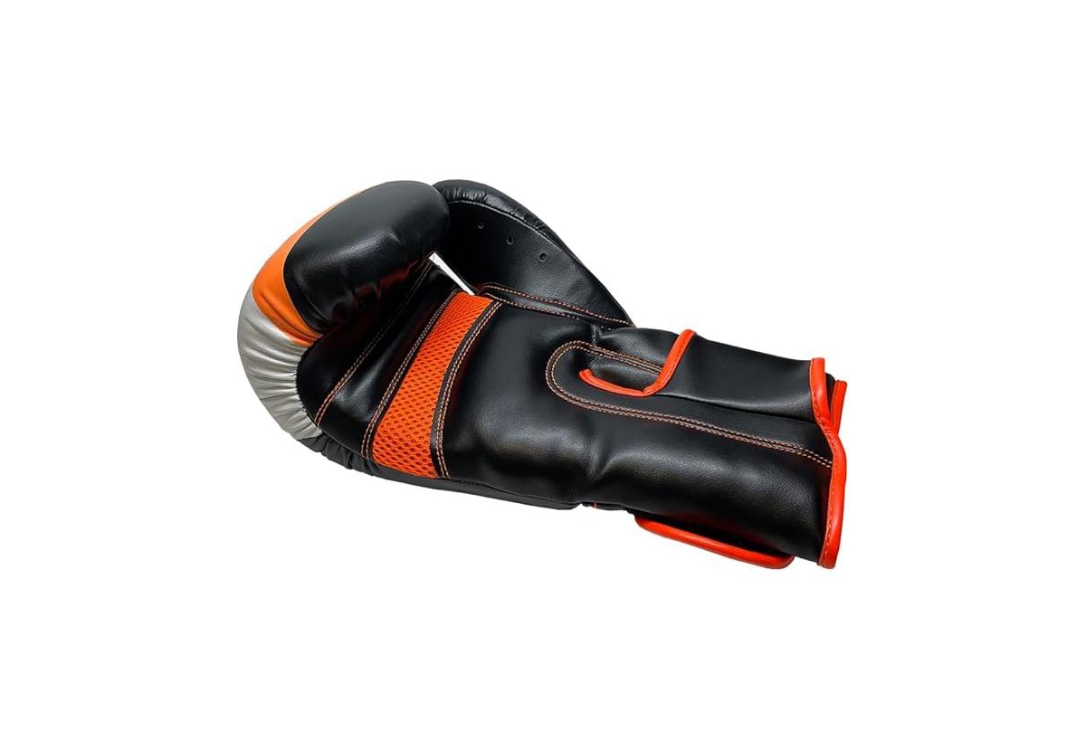 Amber Sports Invincible Fight Gear Standard Leather Hook and Loop Training Boxing Gloves - Ideal for Boxing, Kickboxing, Muay Thai, Mma for Men Women