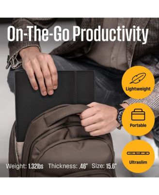 15.6 Inch Portable Monitor for Laptop & Travel, 1080p, 60Hz, IPS Display, Full HD Portable Travel Monitor with Magnetic Protective Cover, Built in Speakers, 1x Mini HDMI, 1x USB Type-C