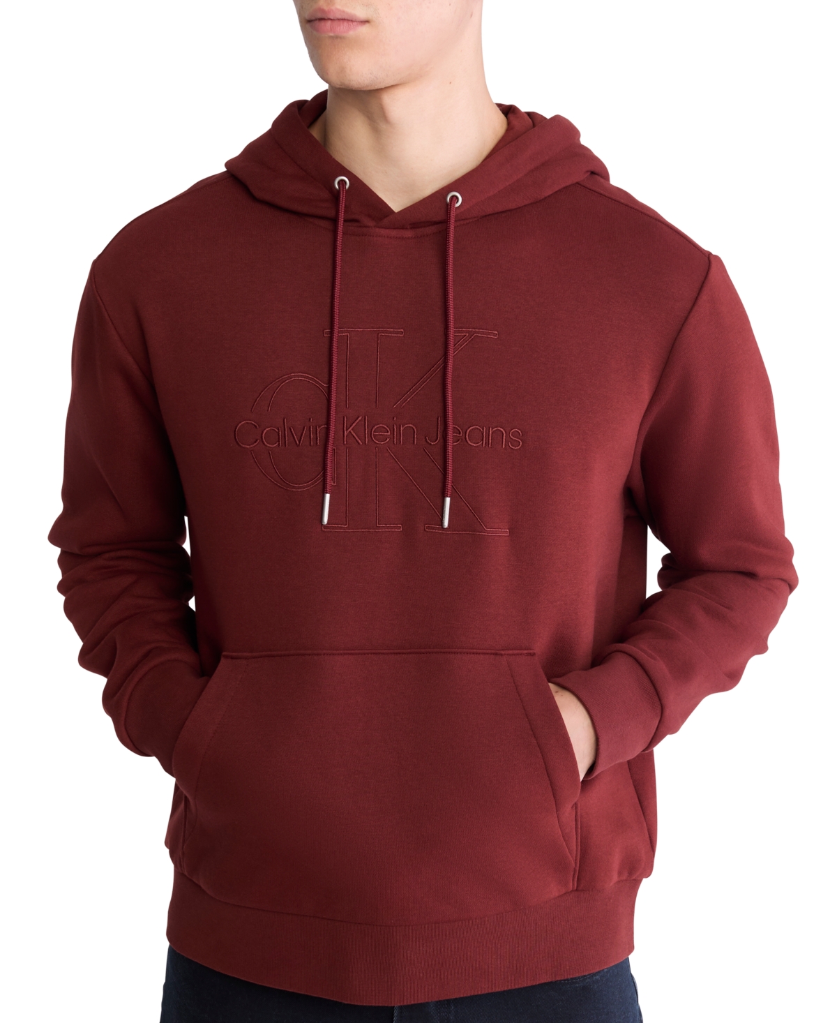 Calvin Klein Men's Embroidered-Logo Pullover Hoodie