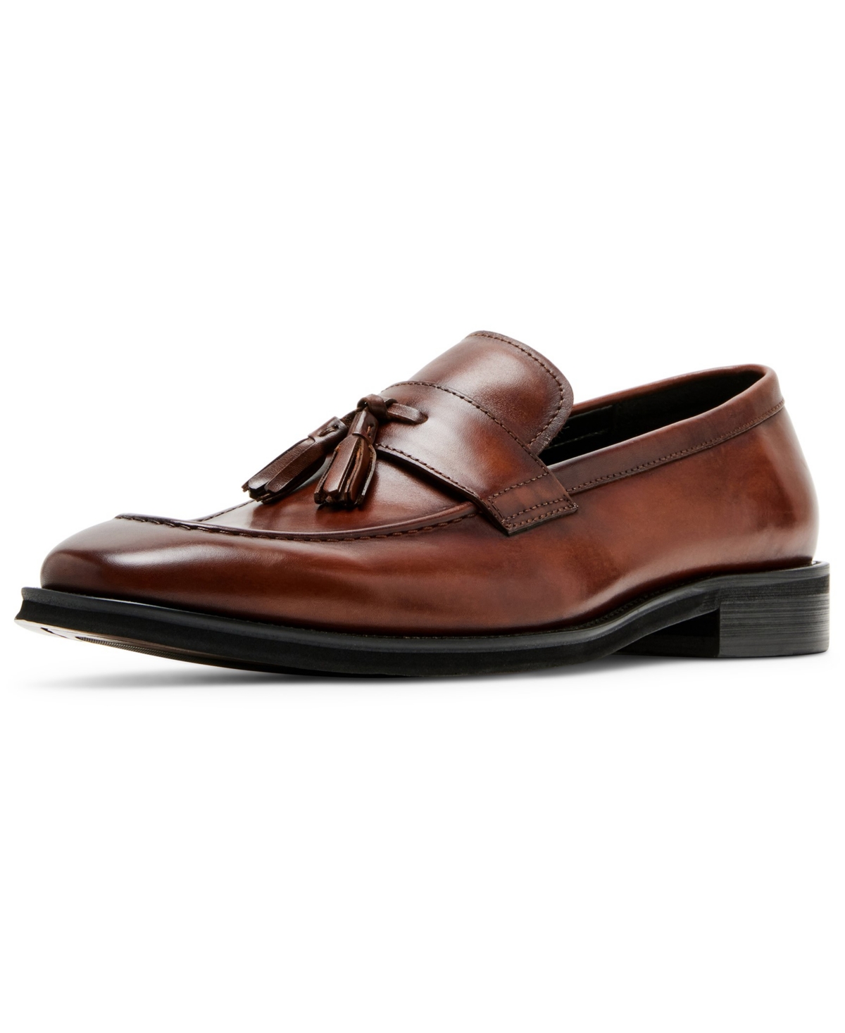 Steve Madden Men's Gray Tassel Leather Loafer In Tan Leather