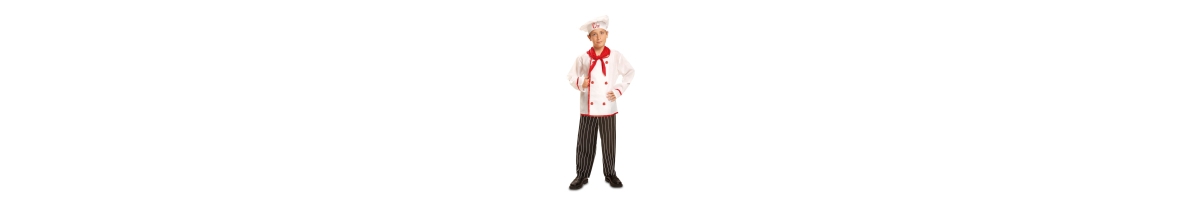 Dress Up America Chef Top, Pants, Scarf & Hat Costume Set - Toddlers Girls & Boys