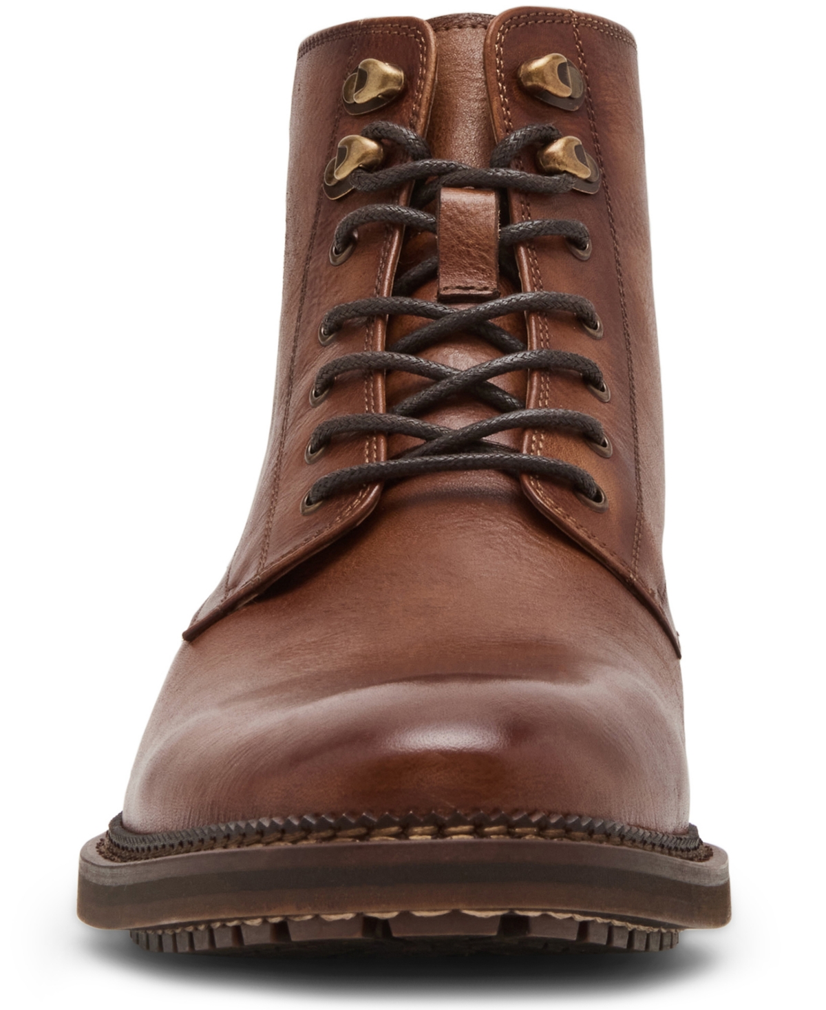 Steve Madden Noby Lace-up Boot In Tan Leather