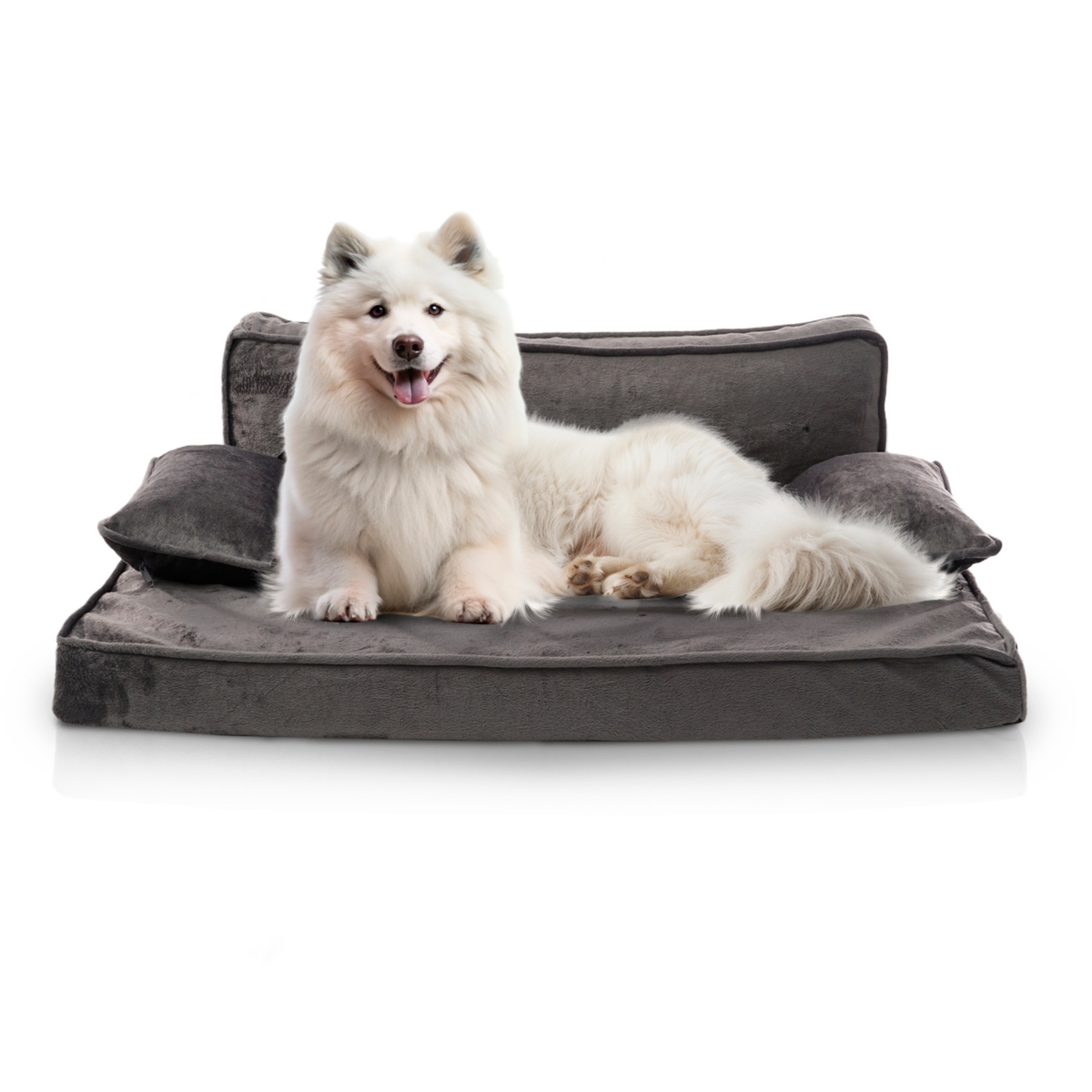 Orthopedic Pet Bed, Stylish Beds for Cats and Dogs, Modern Sofa Couch for Small-Medium Dog - Gray