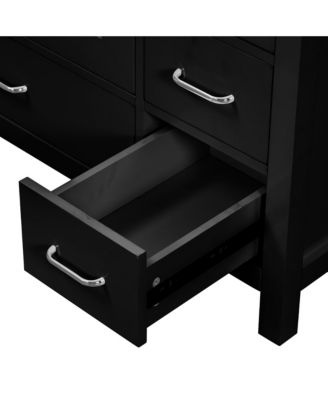Streamdale Modern 36" Black Vanity with Ceramic Sink and Abundant Storage