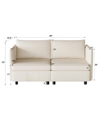 Mid-Century Loveseat with Storage