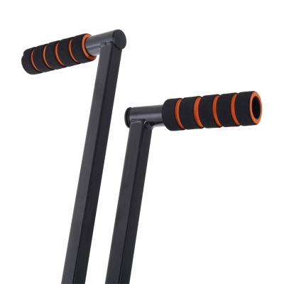 Vertical Climber, High-Intensity Cardio & Muscle Toning Exercise for Home Gym, Folding Steel, Adjustable Height, Display Monitor, 220 lbs. Weight Capacity, Black