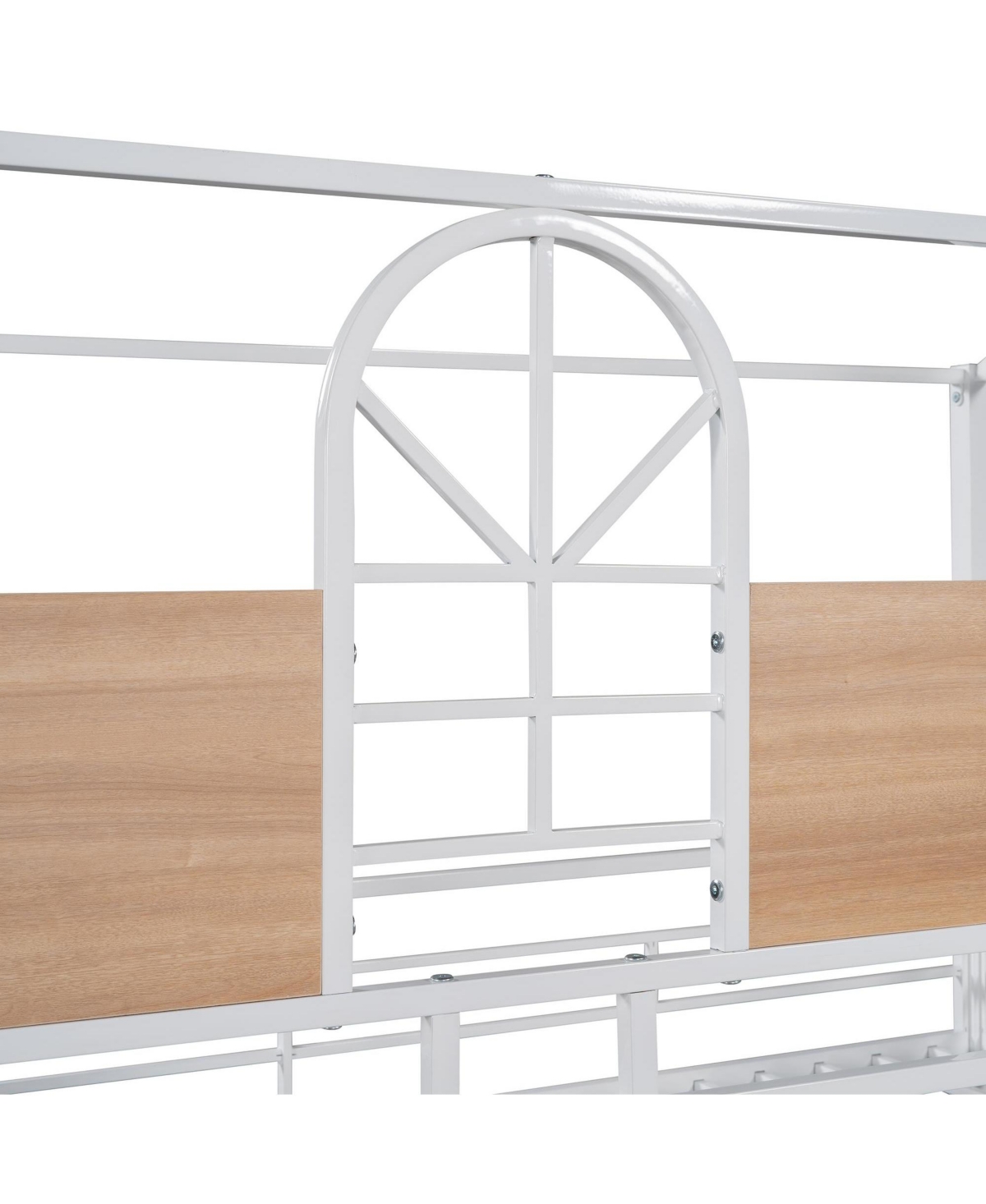 Slickblue Twin Over Twin Metal Bunk Bed ,Metal Housebed With Slide,Three Colors Available