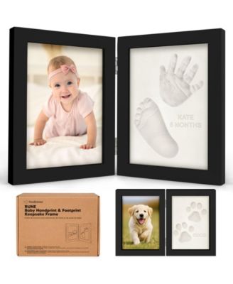 Rune Baby Hand and Footprint Kit Frame, Baby Shower Gifts for Girls, Boys, Newborn Baby Footprint Kit Makers