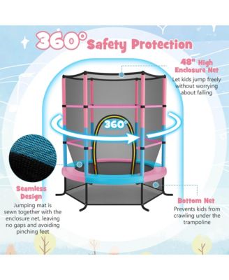 55" Kids Trampoline Bouncing Jumping Mat Recreational Trampoline