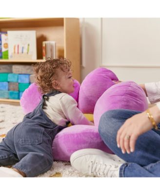 SoftZone Flower Cozy Cushion, Bright Purple