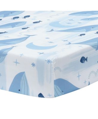 Bubbles & Squirt 3-Piece Whale/Ocean Aquatic Baby Crib Bedding Set