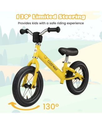 12 Inch Toddler Balance Bike No Pedal Training Bicycle with Inflatable Rubber Tires