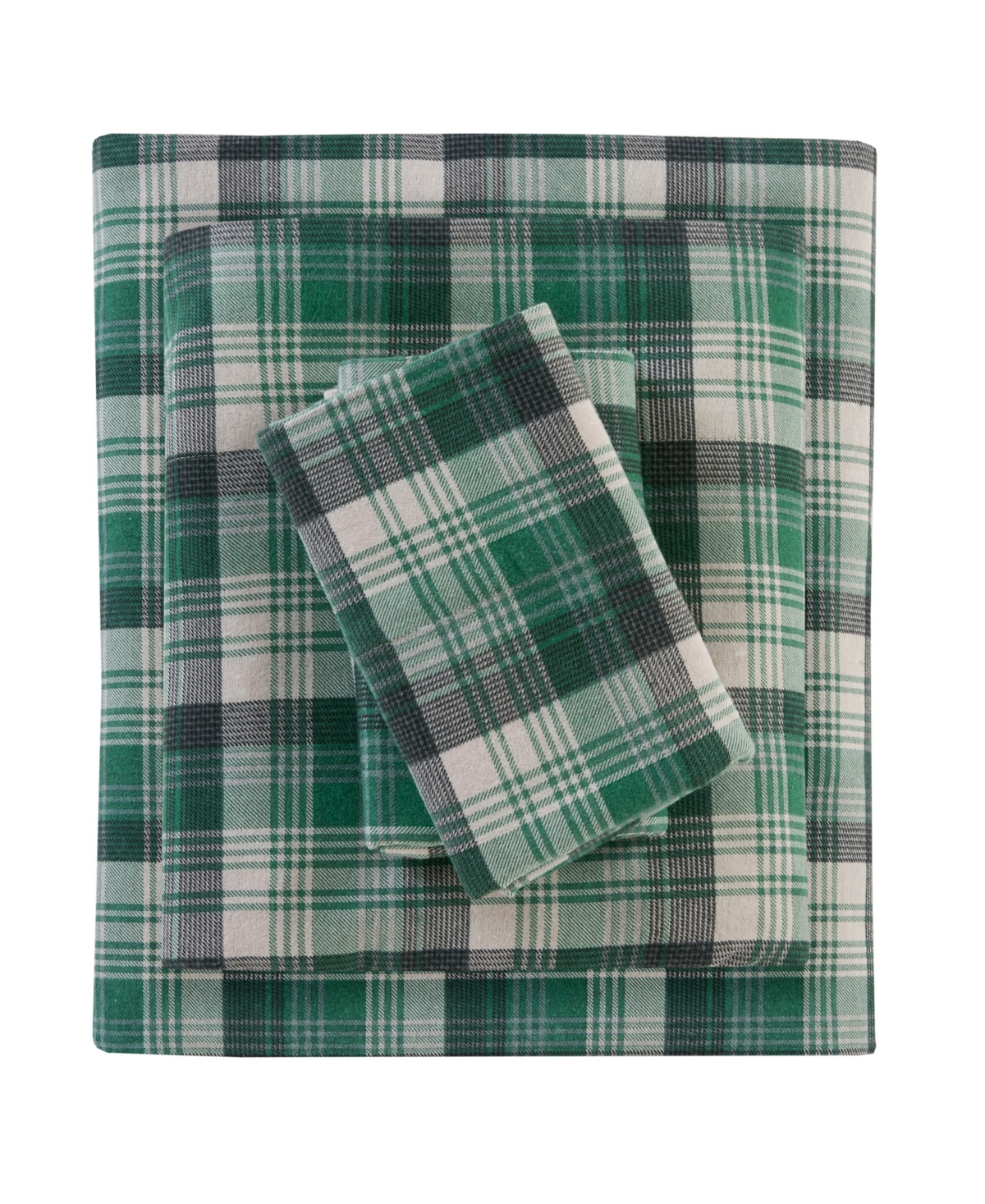 Woolrich Printed Flannel 3-pc. Sheet Set, Twin In Green Plaid