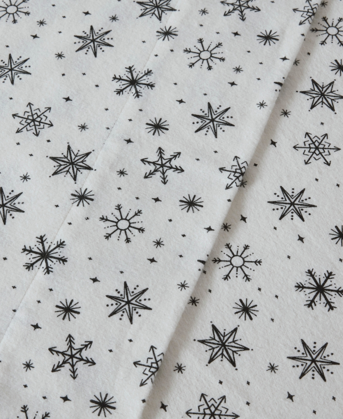 Beautyrest Extra Deep Pocket Cotton Flannel 4-pc. Sheet Set, California King In Black Snowflakes