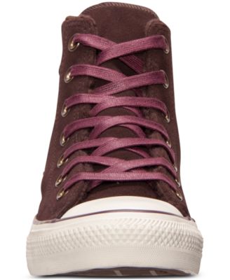shearling platform converse