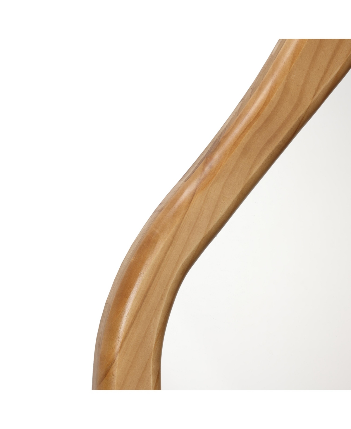 Luxenhome Freeform Pine Wood Frame Free Form Wall Mirror In Brown