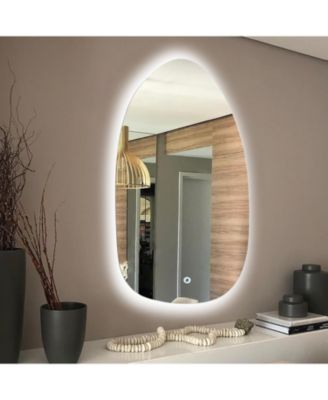 Asymmetrical Accent Wall Mirror with Lights