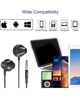 Wired Earbuds - Neodymium Drivers, In-Line Mic, Ergonomic Design, Comfortable Fit, 3.5mm Jack, and Lightweight for Daily Use