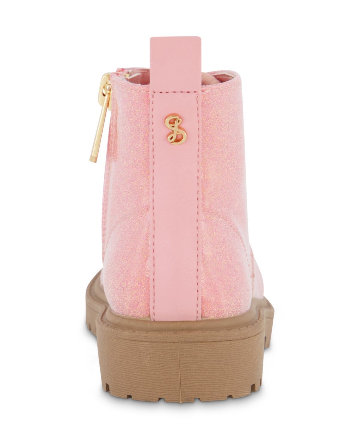 Shop Sam & Libby Toddler Girls Combat Emilia Moto Ankle Bootie In Blush