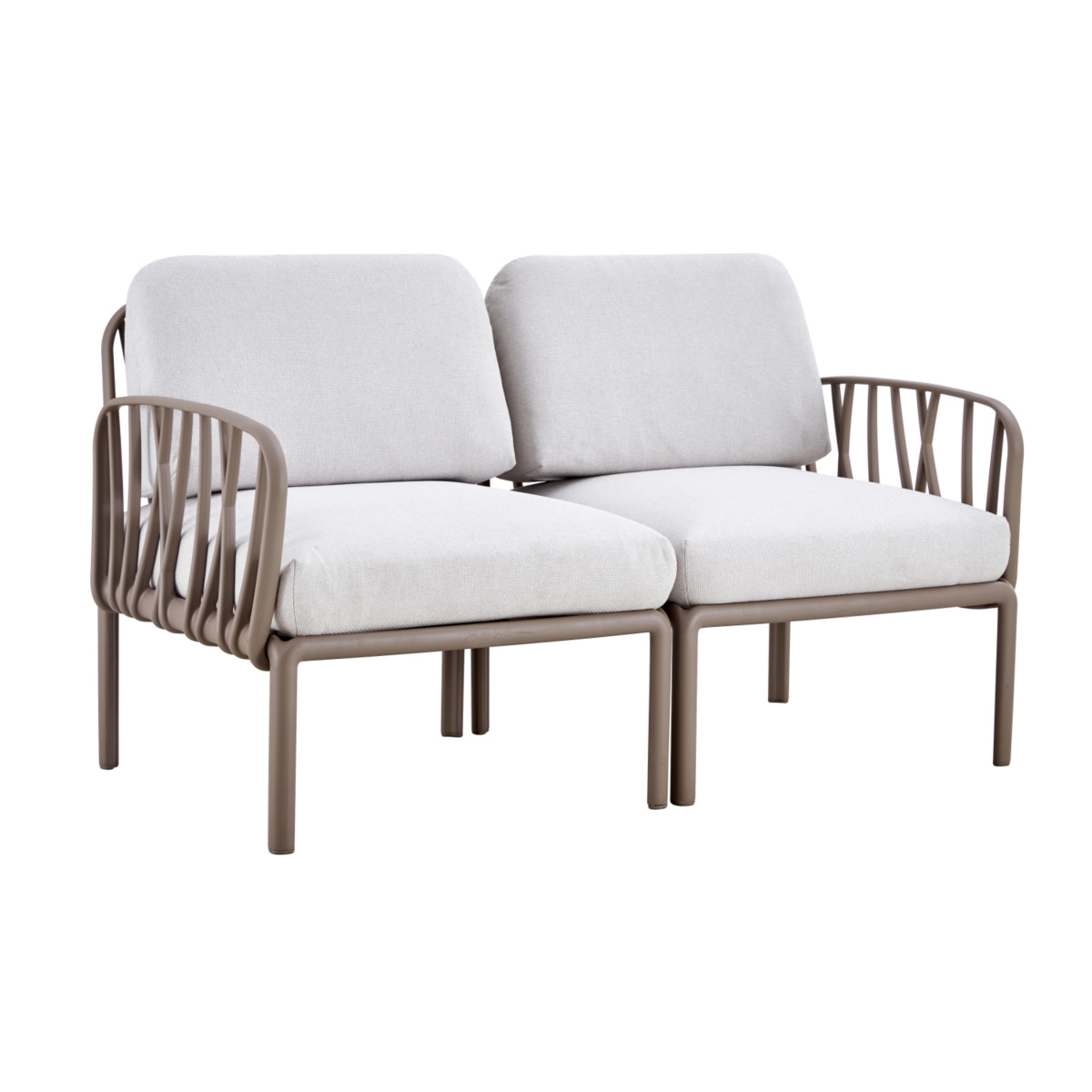 Streamdale Furniture Patio indoor/ outdoor garden twin sofa armchairs plastic with soft cushion Weather waterproof chair Sectional Furniture for Balco