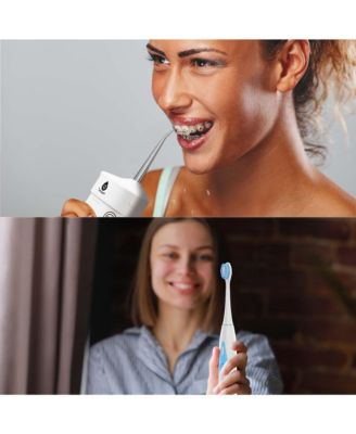 Ultimate Smile Care Duo: Triple-Head Tooth Wizard & Travel-Ready Water Flosser