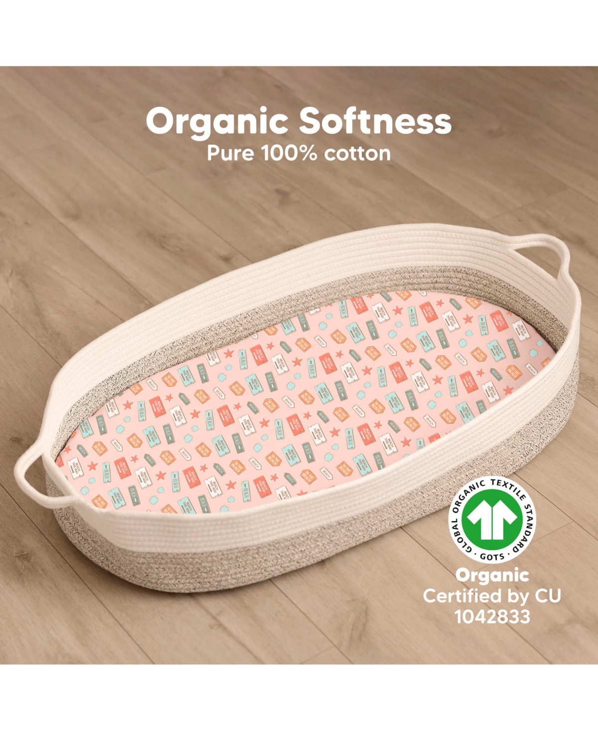 KeaBabies Organic Bassinet Sheet for Baby Girls, Boys, 2-Pack Soothe Bassinet Fitted Sheets, Bedside Bassinet Mattress Sheet