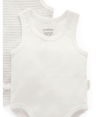 Baby Boy and Baby Girl Rib Bodysuit 2 pack
