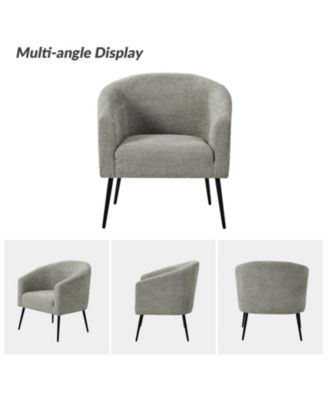 Hal Modern Boucle Armchair with Metal Leg