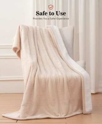 Heated Flannel and Sherpa Blanket, Full