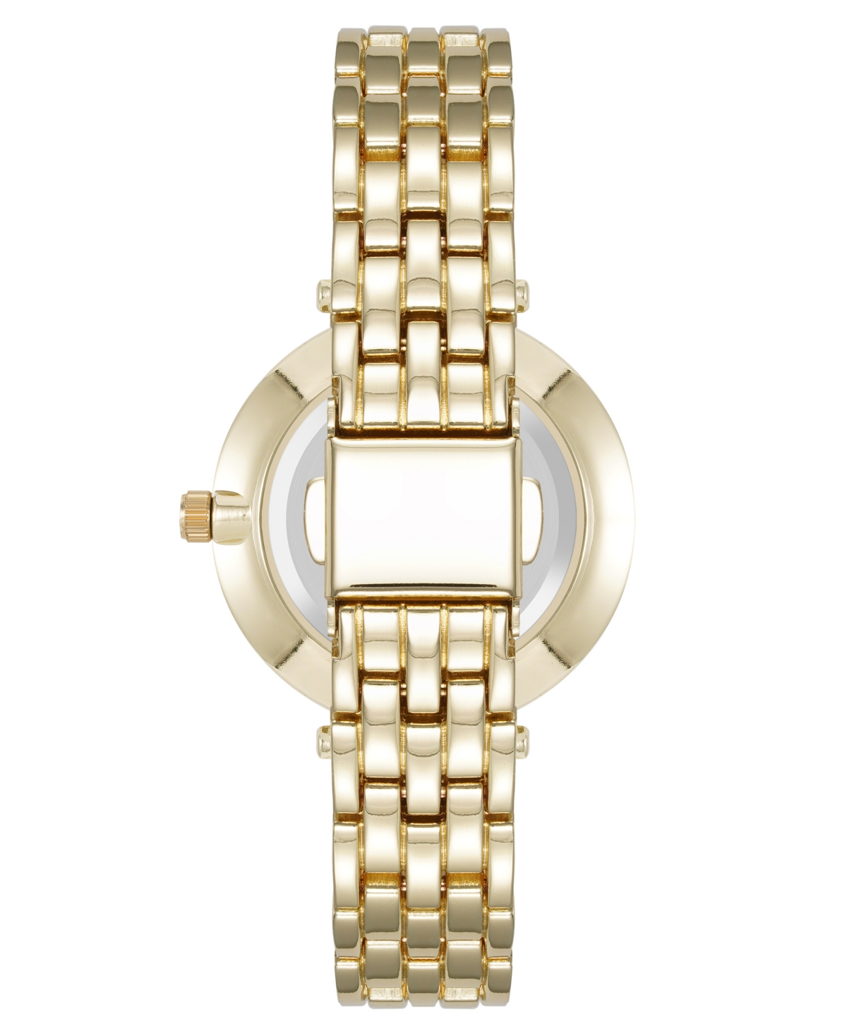 Anne Klein Women's Quartz Everyday Roman Numeral Champagne and Gold-Tone Alloy Metal Watch, - Gold-Tone