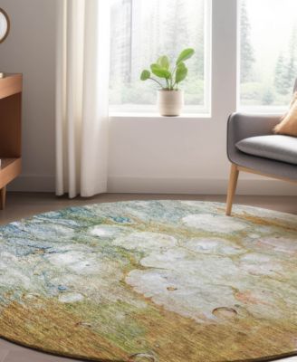 Trevi Washable TV7 8'x8' Round Area Rug