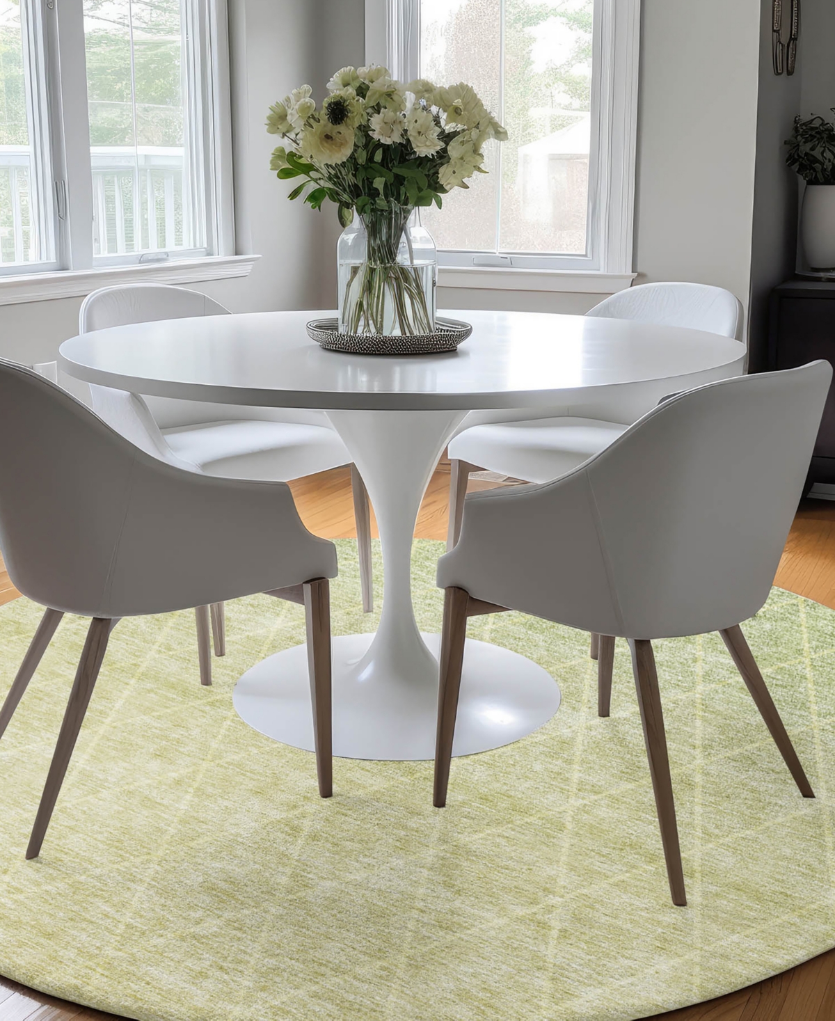 Dalyn Lazio Washable Lz2 8'x8' Round Area Rug In Sage