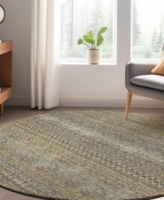 Trevi Washable TV3 8'x8' Round Area Rug