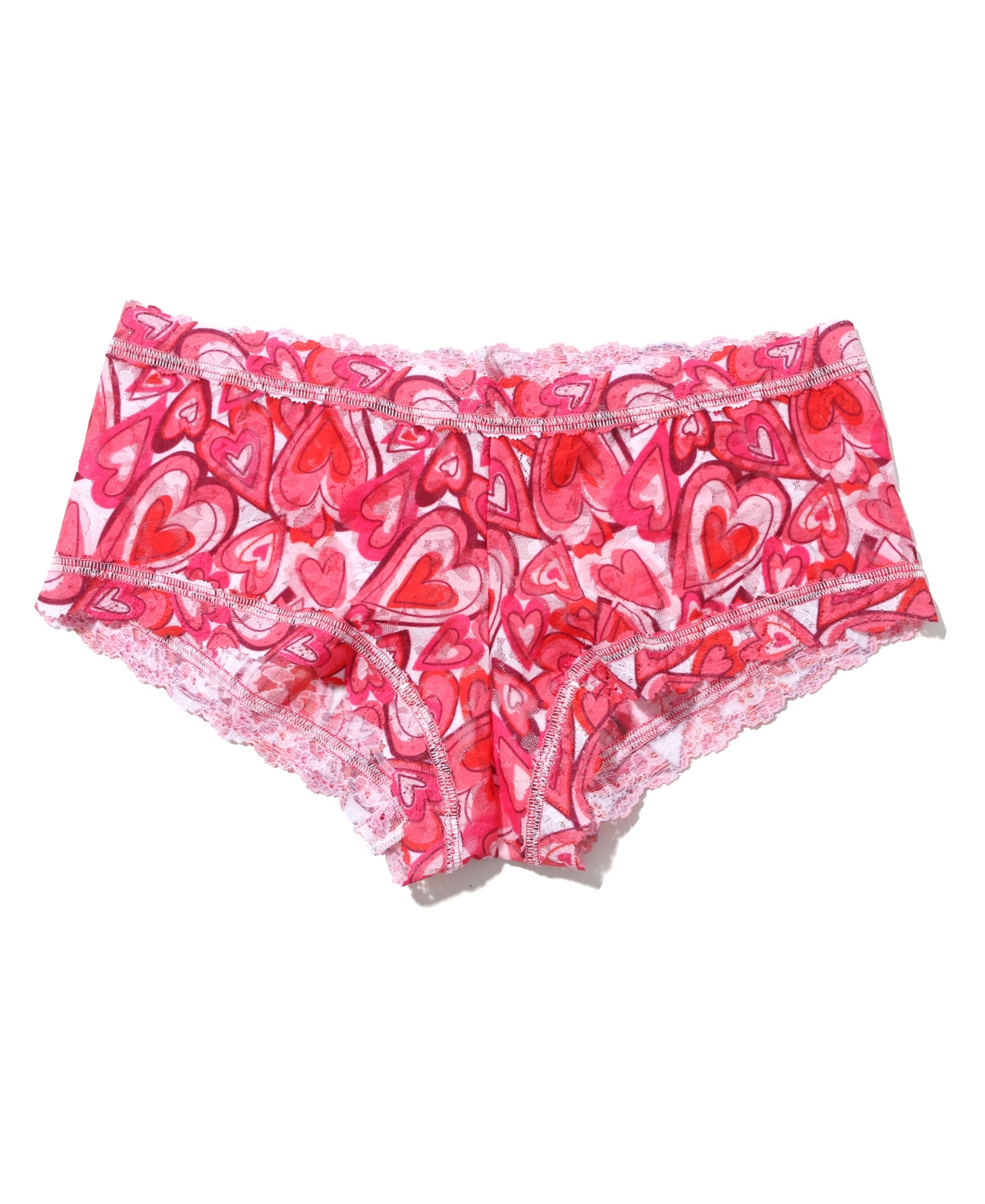 Hanky Panky Printed Signature Lace Boyshort In Lots Of Love Pink