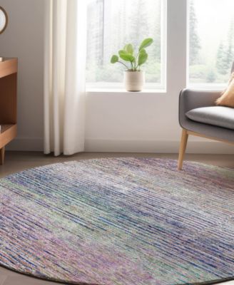 Trevi Washable TV1 8'x8' Round Area Rug