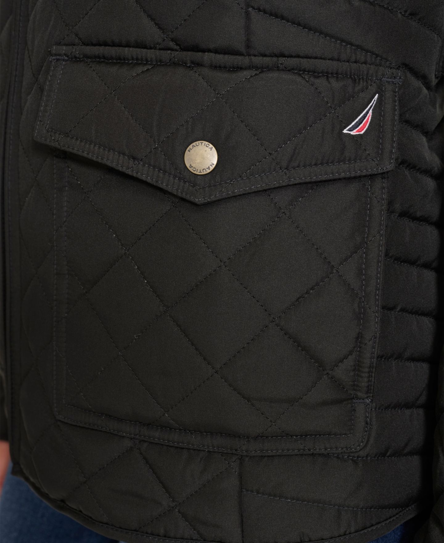 Женская куртка Nautica Jeans Nautica Solid Quilted, цвет: Чёрный — фото 6