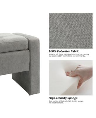 Casio Upholstered 55.1" Wide Storage Bench with Button-tufted Design
