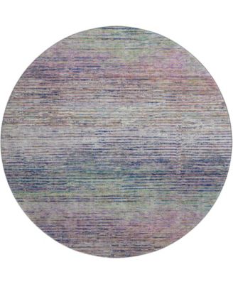 Trevi Washable TV1 8'x8' Round Area Rug