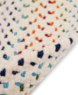 Dramatic Static 0027 2'3"x9' Oval Runner Area Rug