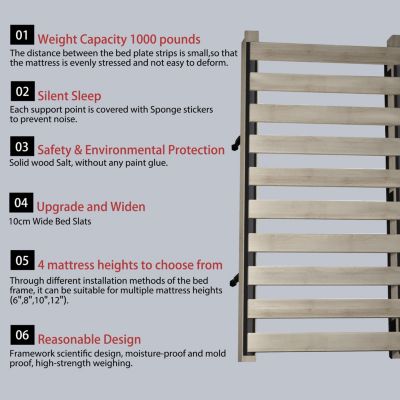 Queen Upholstered Platform Bed with Padded Backrest