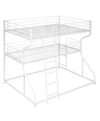 Space-Saving Triple Bunk Bed with Full XL, Twin XL, Queen - Includes Long & Short Ladder