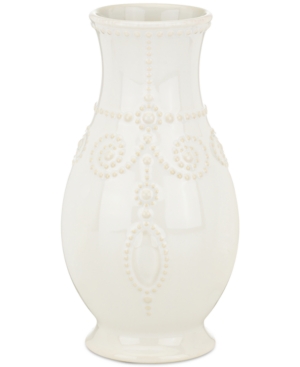 Lenox French Perle Fluted Vase In White